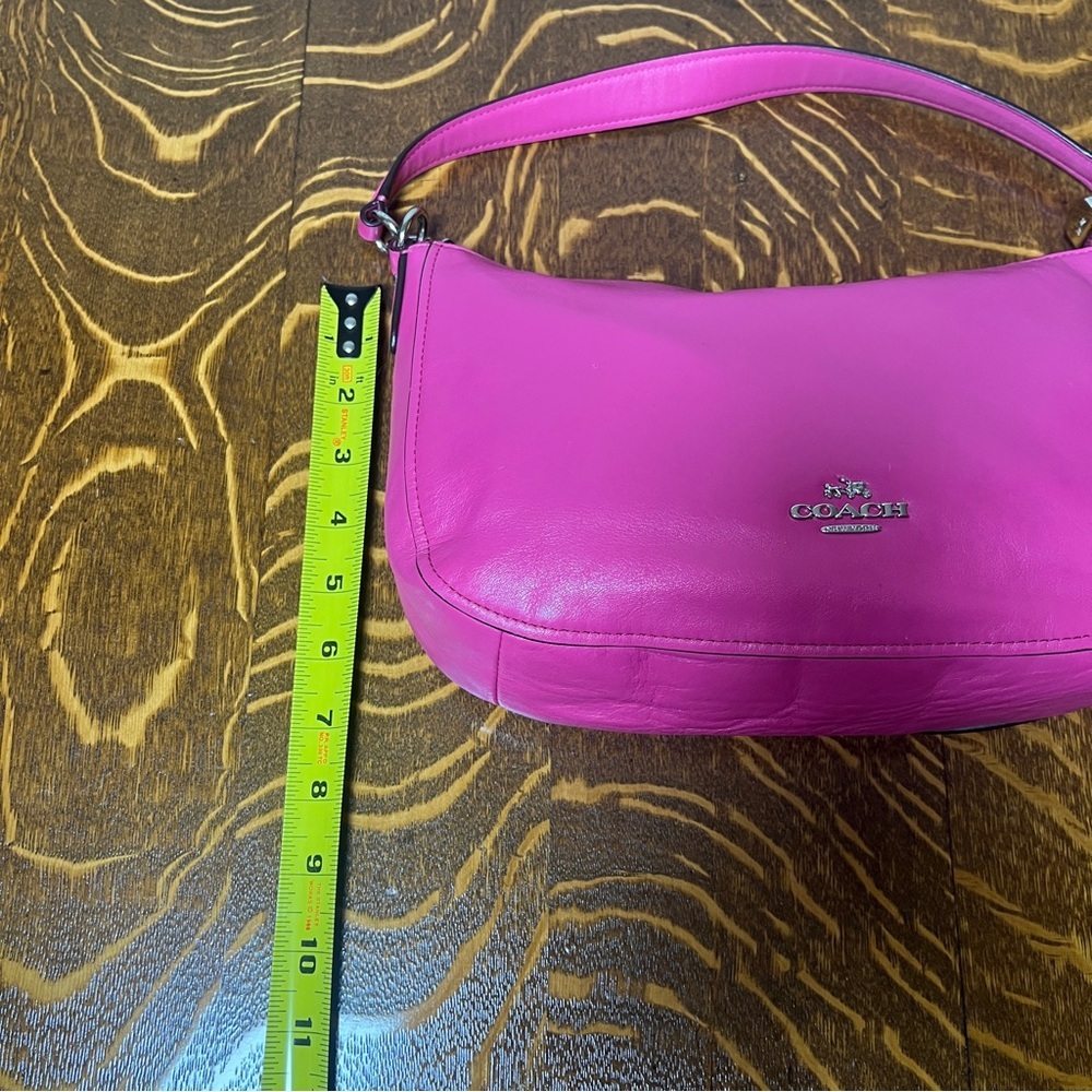 Coach Smith Chelsea Fuchsia Leather Shoulder Bag - Picture 10 of 10